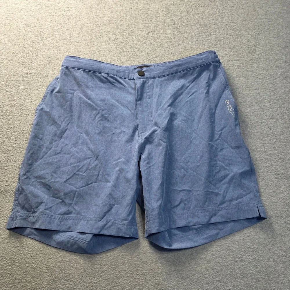 Eubi Hiking Shorts Mens Medium Lightweight Blue Quick Dry Outdoor Performance